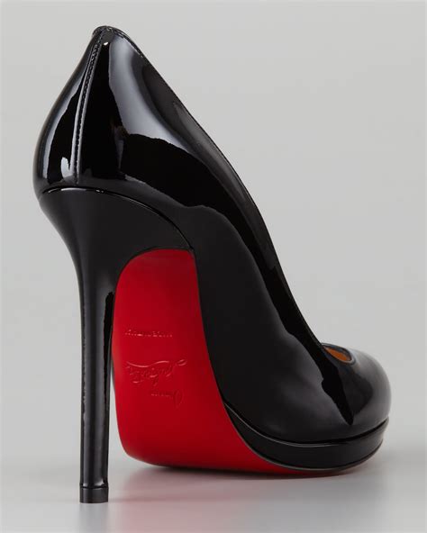 high heel shoes black with red soles